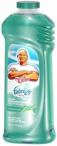 Mr Clean Multi-Surfaces Liquid with Febreze Freshness, Meadows and Rain, 28-Ounce