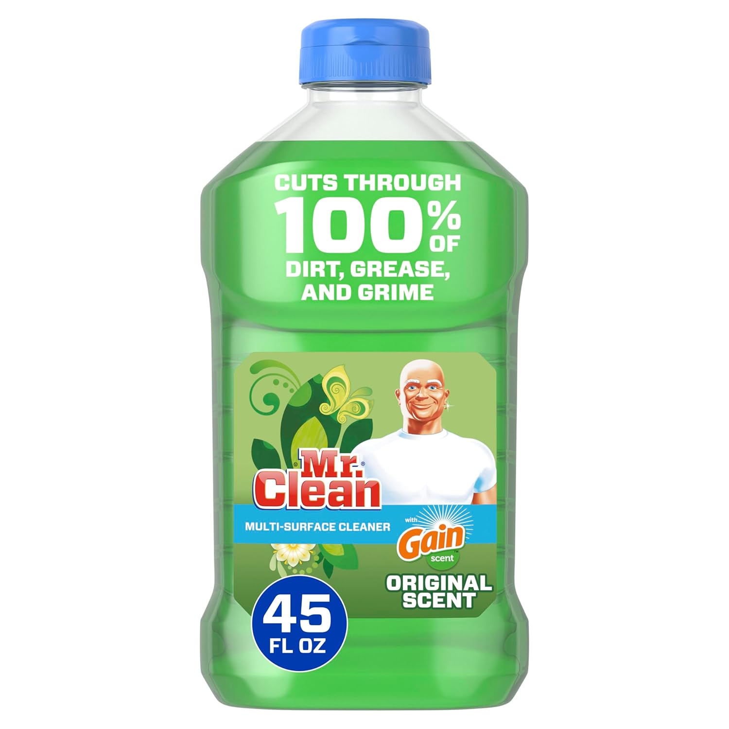 Mr. Clean Multipurpose and Multi-surface Liquid Cleaner, Gain Original Scent, 45 fl oz
