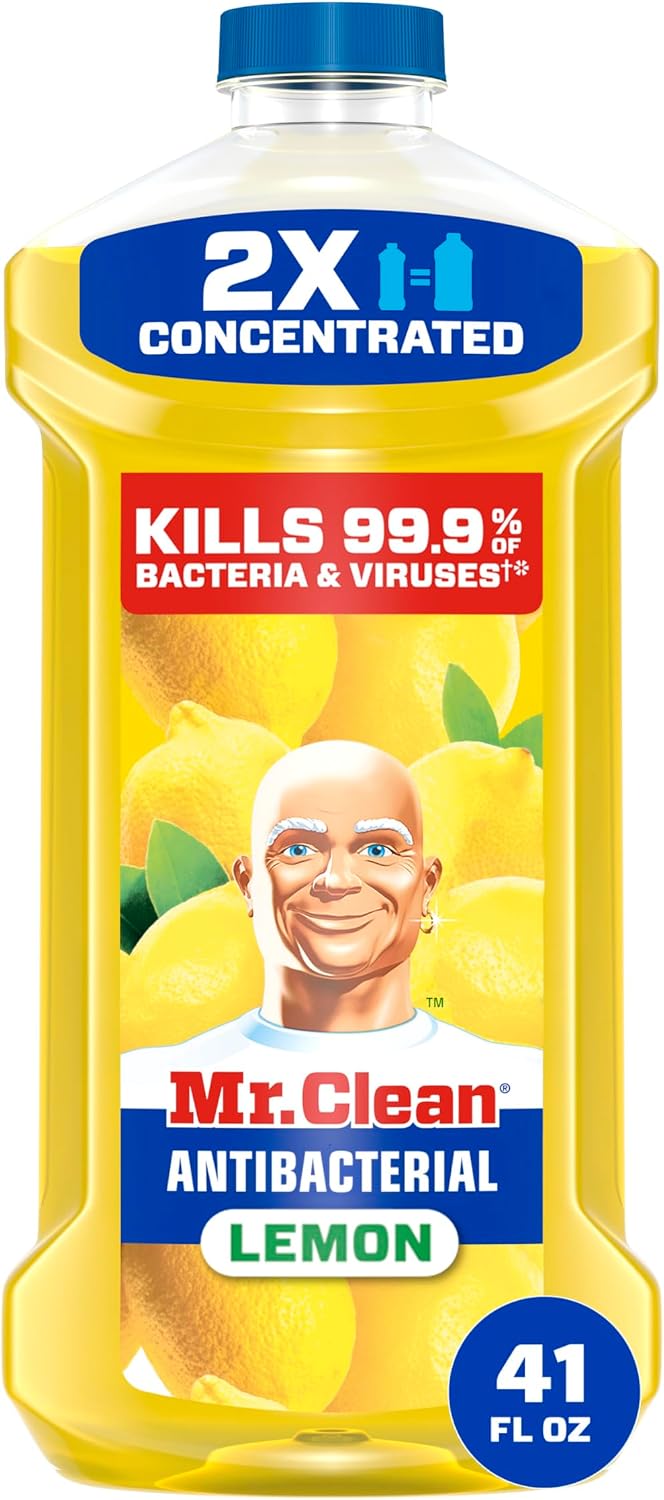 Mr. Clean All Purpose Cleaner, Floor Cleaner for Mopping, Cleaning Liquid, Lemon, 41oz
